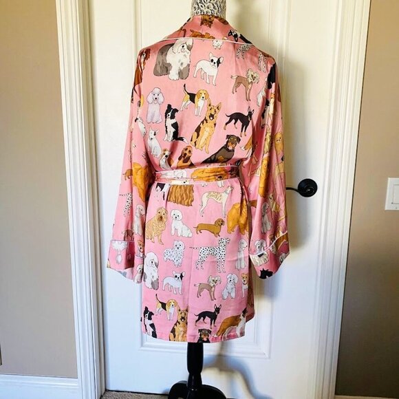 Anthropologie Karen Mabon Crufts Dog Theme Robe Size Large 10-14 - Picture 4 of 11